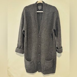 Vince oversized wool blend button-front cardigan